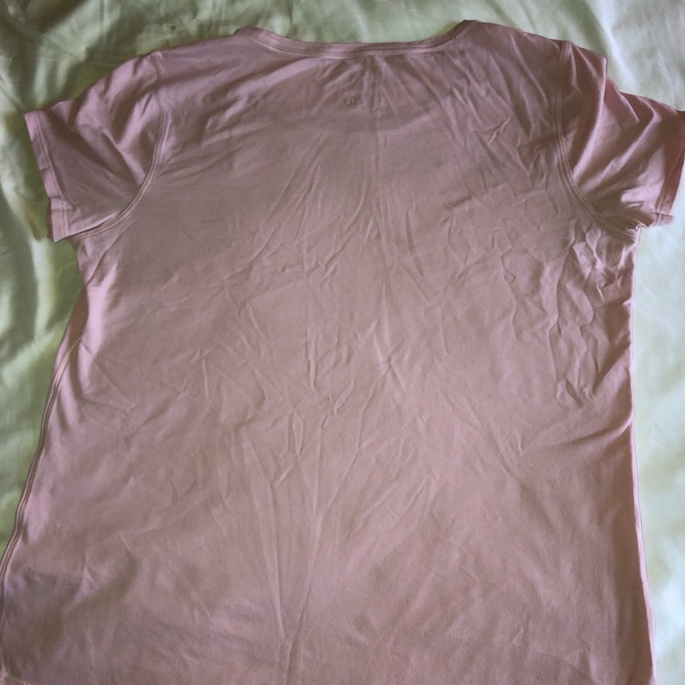 Pink Lululemon tee shirt worn twice